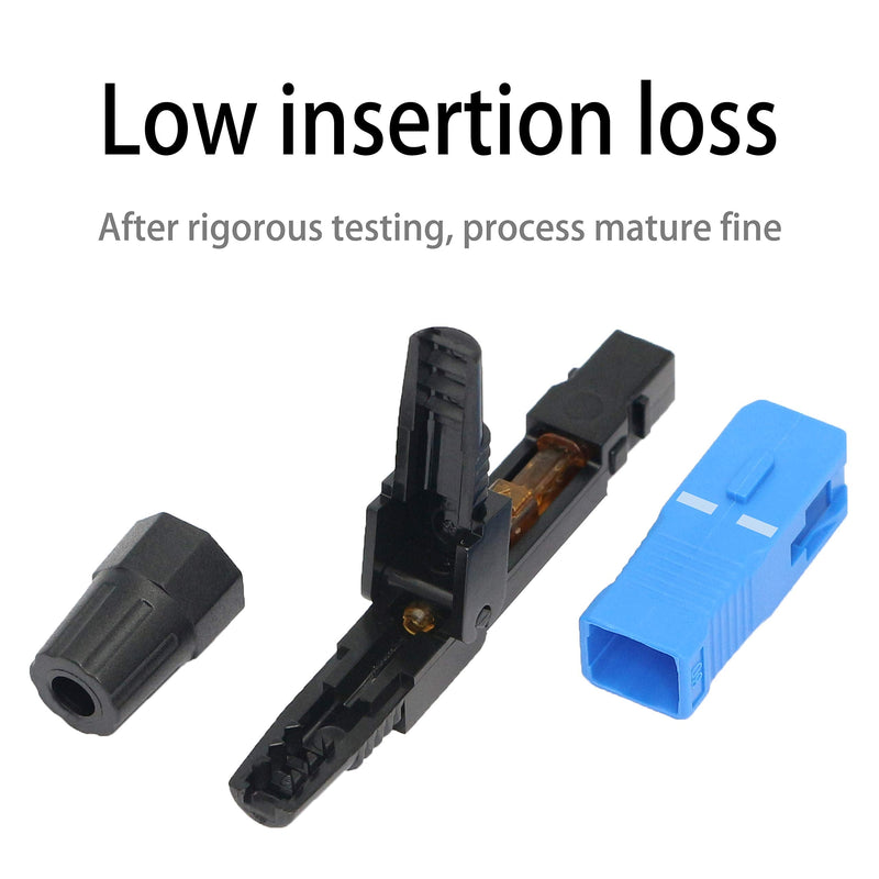 GELRHONR FTTH SC/UPC(APC)-C Fiber Quick Connector, Optic Fiber Fast Connector Adapter for FTTH ODF CATV-10PCS