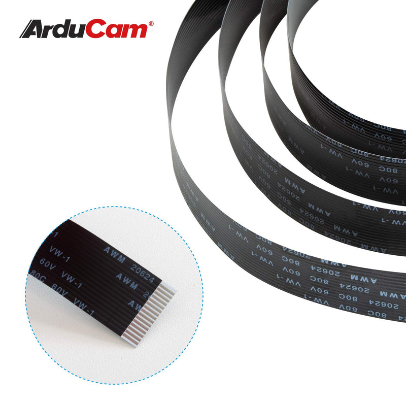 Pi Camera Cable, Arducam Octoprint Octopi Webcam, Monitor 3D Printer, 2FT/60CM Long Extension Flex Ribbon Cable for Raspberry Pi, Black 2ft, black