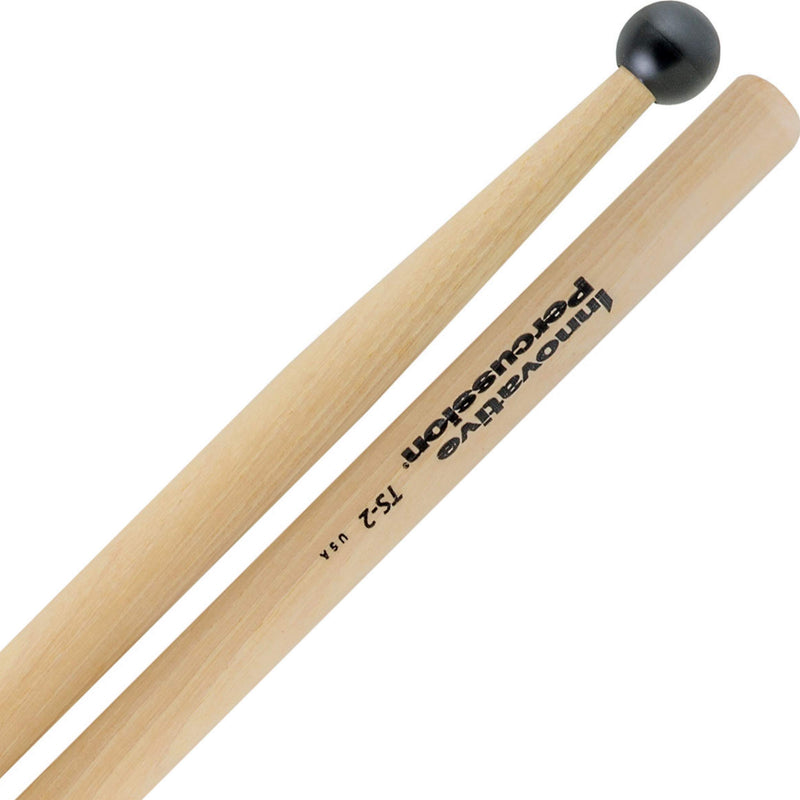 Innovative Percussion Hickory Shaft Marching Sticks, inch (TS2) TS-2 OVERSIZED ROUND BEAD NYLON