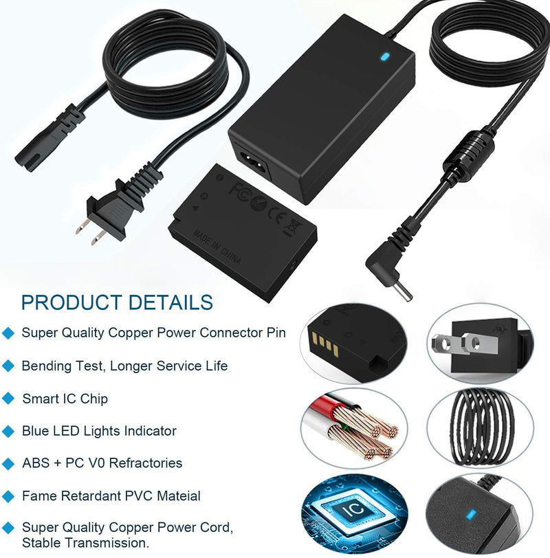 [AUSTRALIA] - F1TP ACK-E17 AC Power Adapter DR-E17 Dummy Battery Coupler Kit for Canon EOS M6 Mark II, EOS M6, EOS M5, EOS M3 Mirrorless Digital Cameras. 