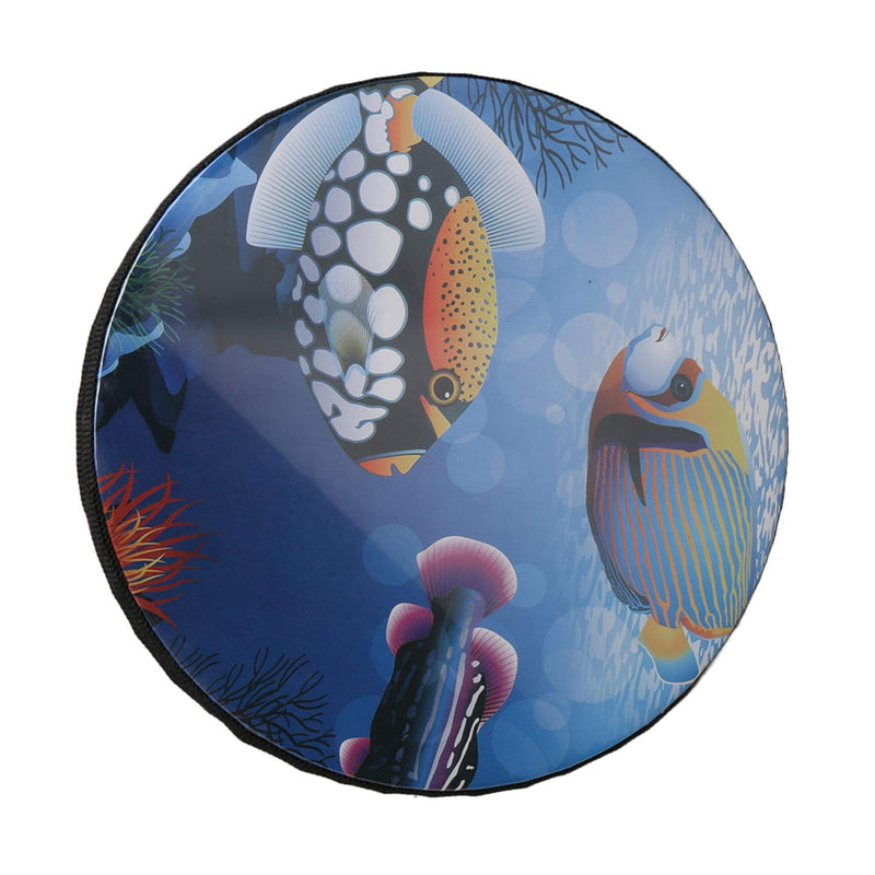 [AUSTRALIA] - Yibuy Wave Bead Ocean Drum Percussion Toy with Fish Patton 10 inch 