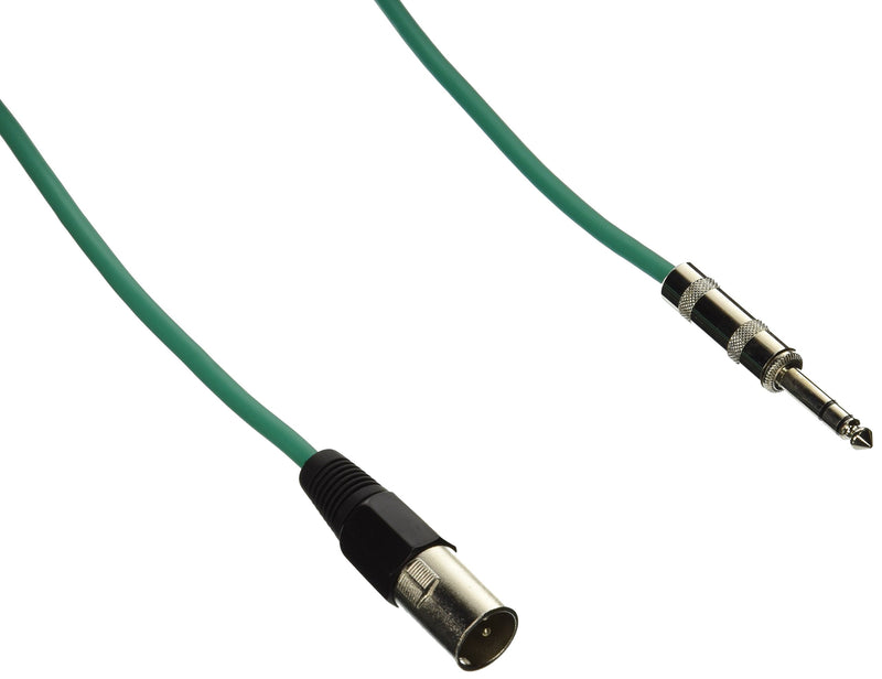 [AUSTRALIA] - Seismic Audio - SATRXL-M6 - Green 6' XLR Male to 1/4" TRS Patch Cable 