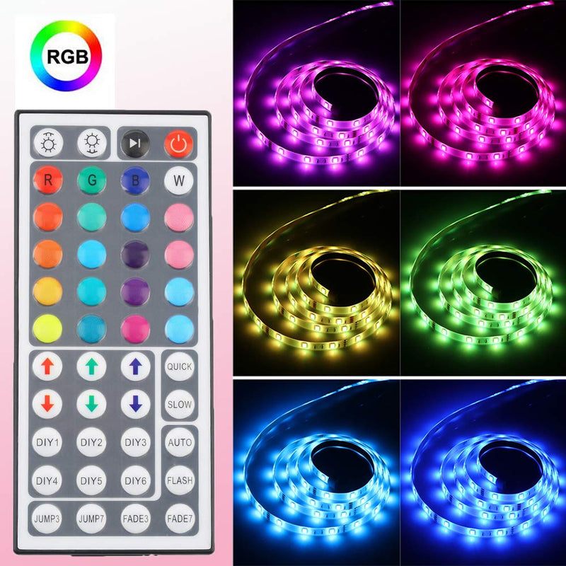 [AUSTRALIA] - PSTAR Led Light Strip Non-Waterproof Kit DC12V UL Listed Power Supply SMD 5050 32.8 Ft (10M) 300leds RGB Flexible Light Strip 30leds/m with 44 Key Ir Controller Kitchen Cabinet, Bedroom,Sitting Room 10.0 Meters 
