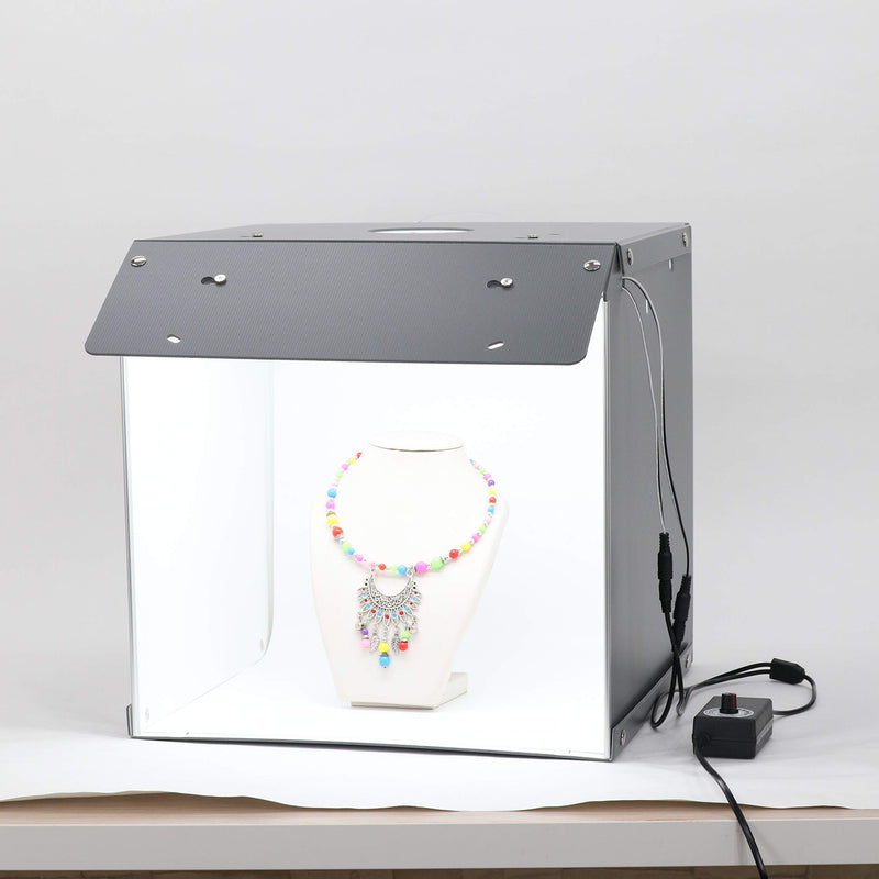 Portable Foldable Photo Studio Box with LED Light for Professional Photography,Super Bright Dimmable LED Lighting 5500k (40x40x40cm) 40x40x40cm
