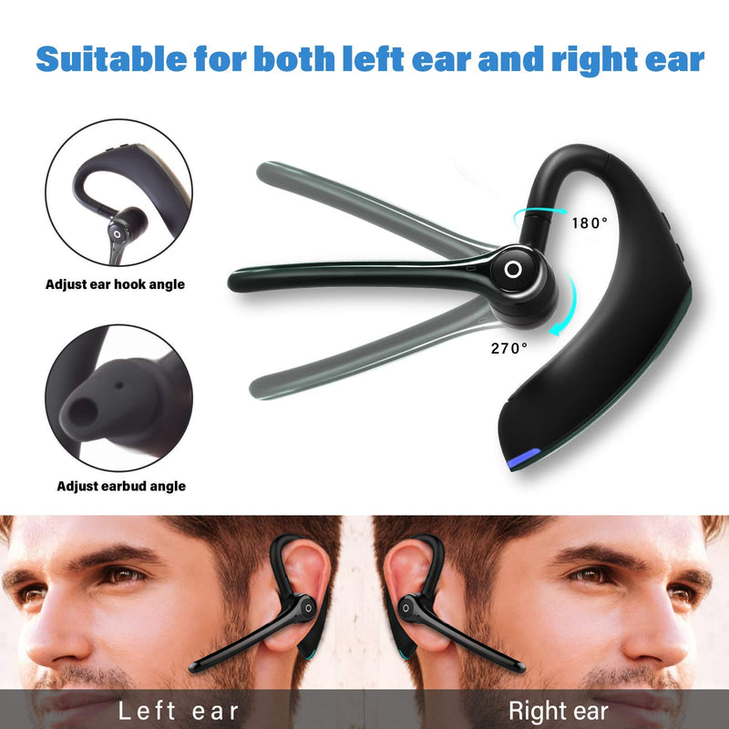 Bluetooth Headset,Wireless Bluetooth Earpiece Earphone with Noise Cancelling Earbuds Mic,V5.1 for iPhone Android Cell Phones Driving/Business/Office/Trucker