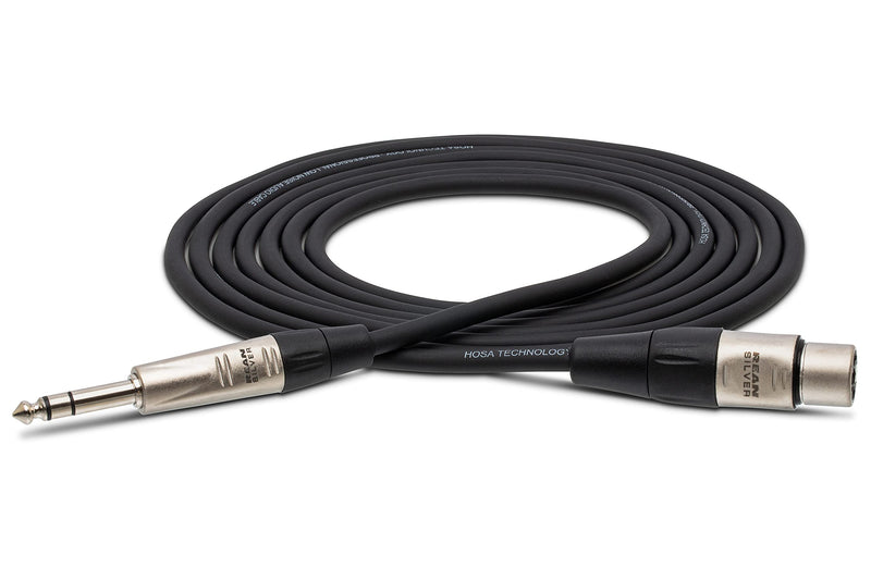 Hosa HXS-001.5 REAN XLR3F to 1/4" TRS Pro Balanced Interconnect Cable, 1.5 Feet