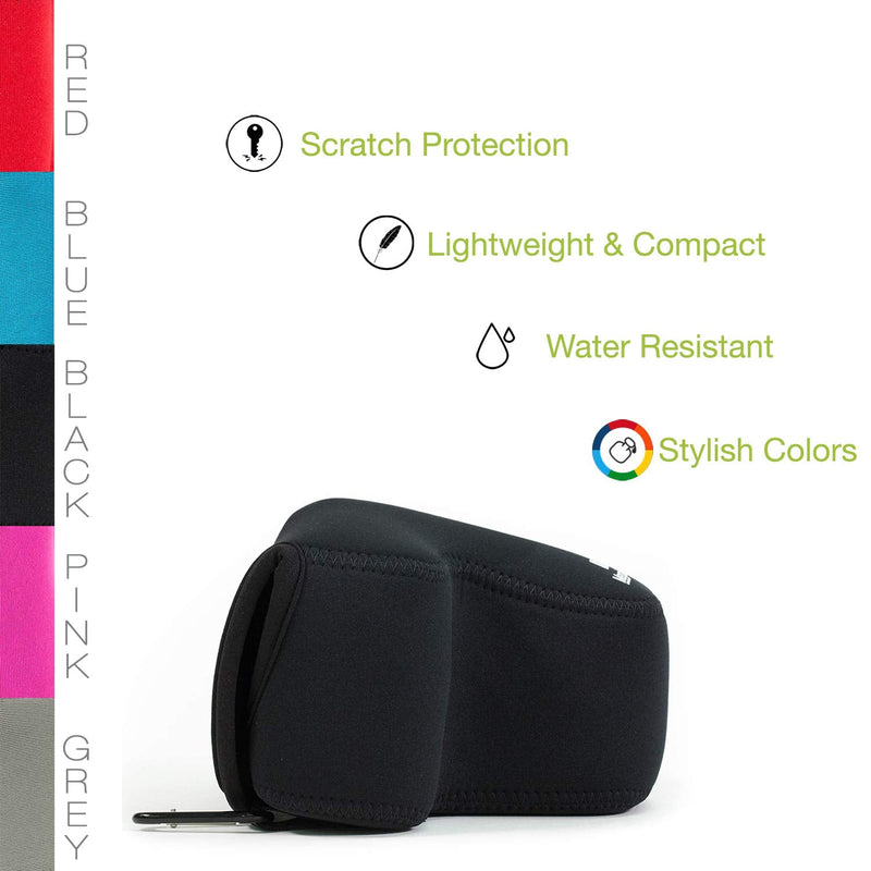 MegaGear Ultra Light Neoprene Camera Case Compatible with Panasonic Lumix DMC-GX8 (14-140mm) Black