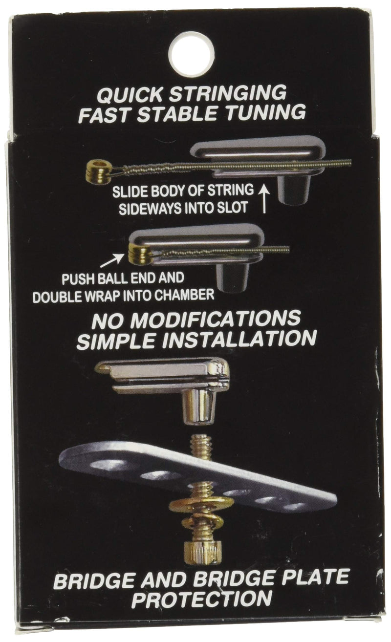 Power Pins 2.0 - Gold Chrome Set with Power Plate Upgrade- Patented Bridge Pin System for Acoustic Guitars- Improved Tone, Amplified Sound, Easier Restringing, and Faster Tuning Gold Chrome 2.0