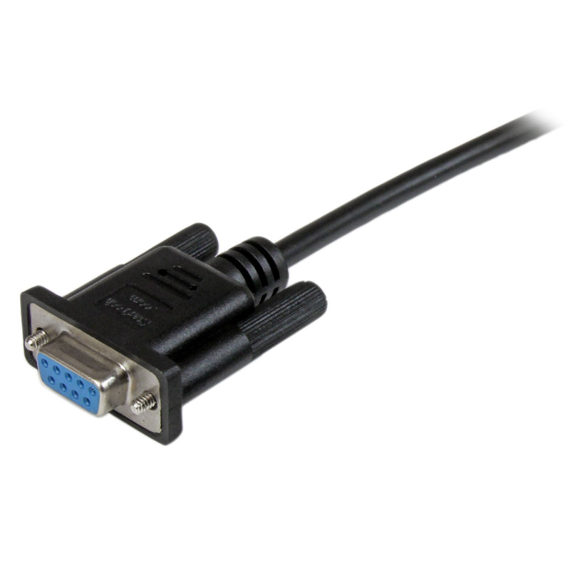 StarTech.com 2m Black DB9 RS232 Serial Null Modem Cable F/F - DB9 Female to Female - 9 pin RS232 Null Modem Cable - 2 meter, Black (SCNM9FF2MBK)