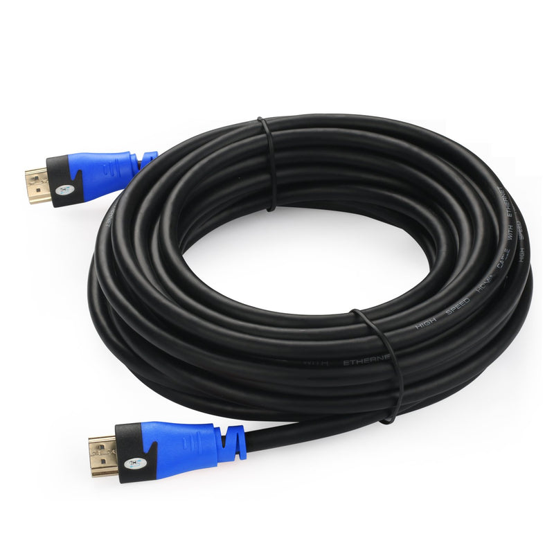 HDMI Cable,SHD HDMI 2.0 High Speed HDMI Cord UHD 18Gbps Support 4K 3D 1080P Ethernet Audio Return CL3 Rated Gold Plated Connectors-40Feet 40Feet Blue