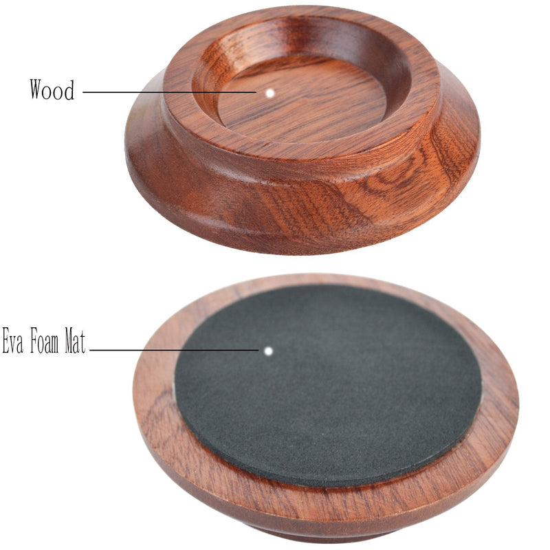 Upright Piano Caster Cups,Solid Wood Furniture,Piano Caster Cups - Non-Slip & Anti-Noise Foam (Sapele wood) Sapele wood