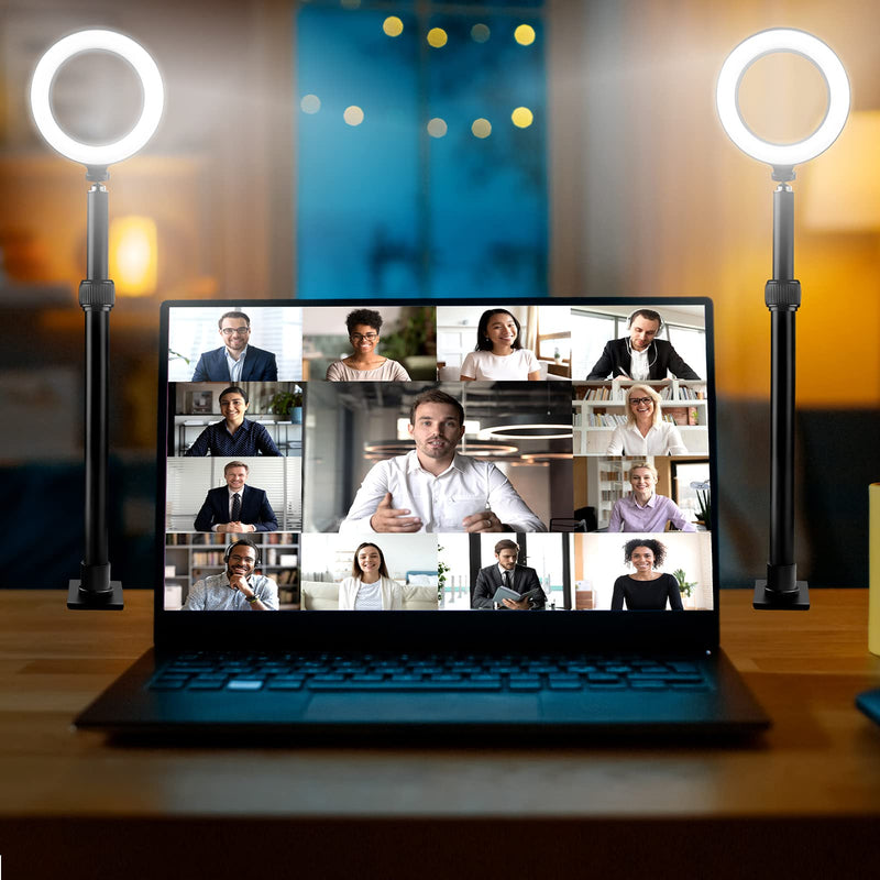 Tinpops Camera Desk Mount Stand, 12.4-20.8'' Adjustable Desktop C-Clamp Mounting Stand, Aluminum Tabletop Light Stand with 1/4'' Screw Tip for DSLR Camera, Photography Video Light, Live Streaming 12.4-20.8 Inch