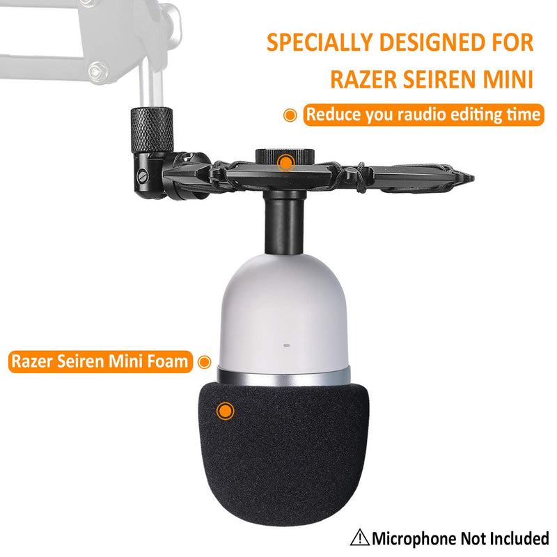 Razer Seiren Mini Shock Mount and Pop Filter Matching Boom Arm Mic Stand, Suitable for Razer Seiren Mini Mic by YOUSHARES