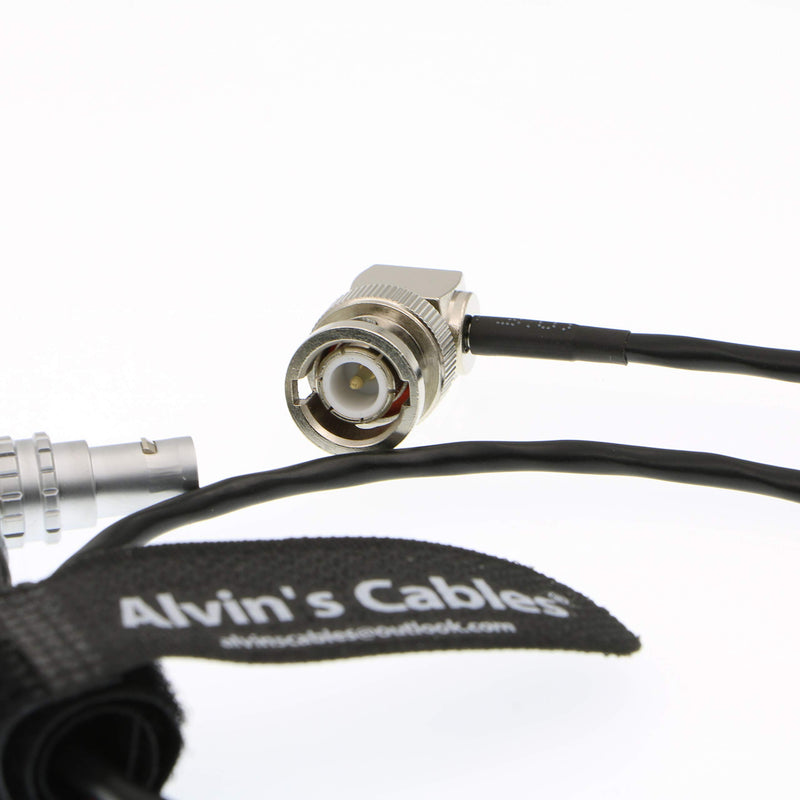 Alvin's Cables 5 Pin Male Right Angle to BNC Right Angle SMPTE Time Code Out Cable for ARRI Mini Sound Devices ZAXCOM 5 Pin Male to BNC Right Angle Plug