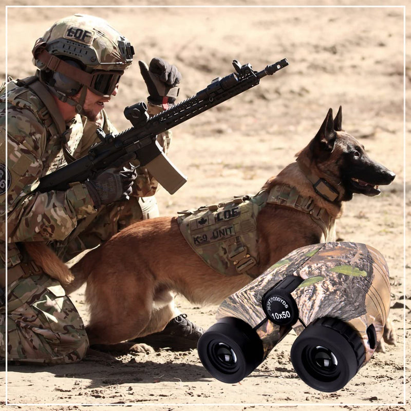 10x50 Compact Binoculars with Clear Low Light Vision, Binocular for Adults Kids, Large Eyepiece Water/Fog Proof, Light Weight Easy Focus Binoculars for Bird Watching, Hunting, Traveling, Hiking