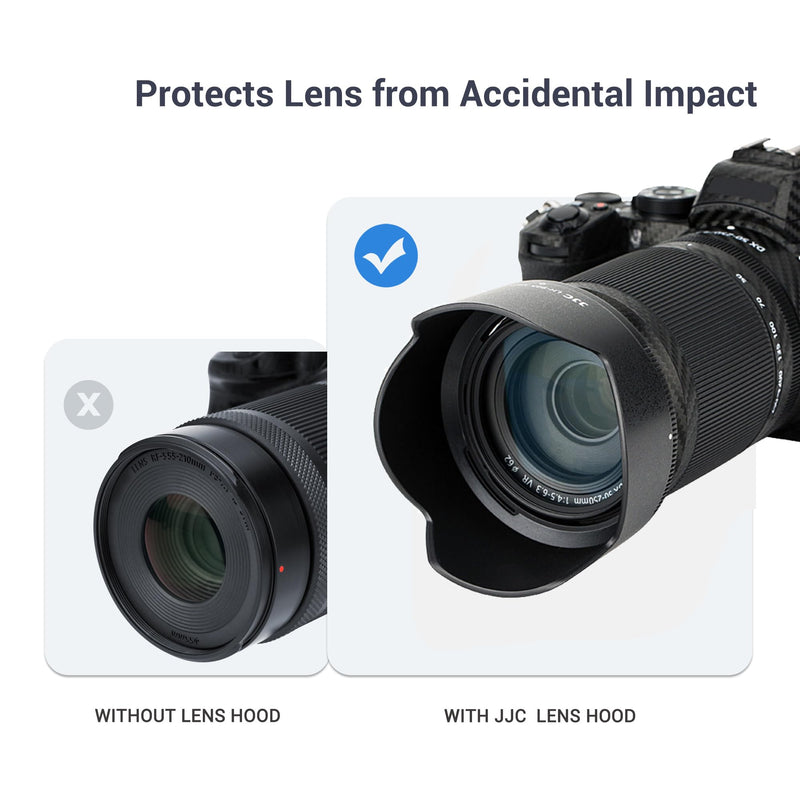 (1+1) Screw on + Bayonet Lens Hood Shade for Nikon Z30 Z50 Z fc Dual Lens Kit (Nikkor Z DX 16-50mm & 50-250mm) Replaces HN-40 and HB-90A Lens Hood