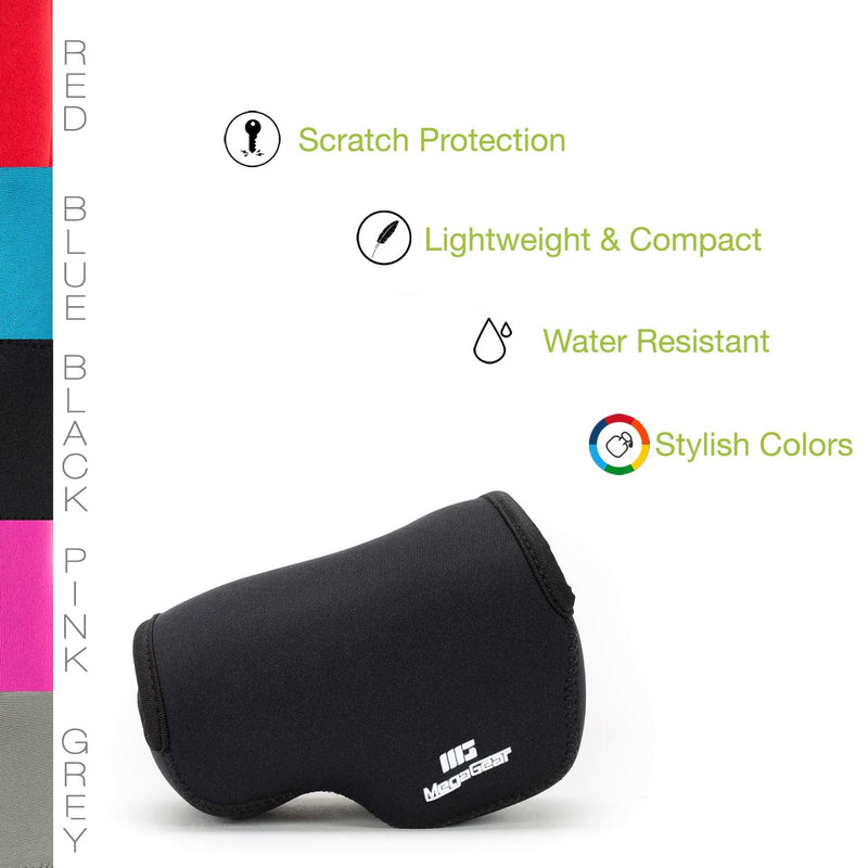 MegaGear ''Ultra Light'' Neoprene Camera Case Bag for Sony NEX-6, Sony NEX-7, Sony NEX-F3 with 16-50mm Lens (Black) Black