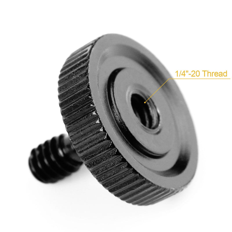 [AUSTRALIA] - ChromLives Thumb Screw Tripod Screw Camera Quick Release 1/4" Thumbscrew L Bracket Screw Mount Adapter with Bottom 1/4"-20 Female Thread (2 Pack) Thumb Tripod Screw 