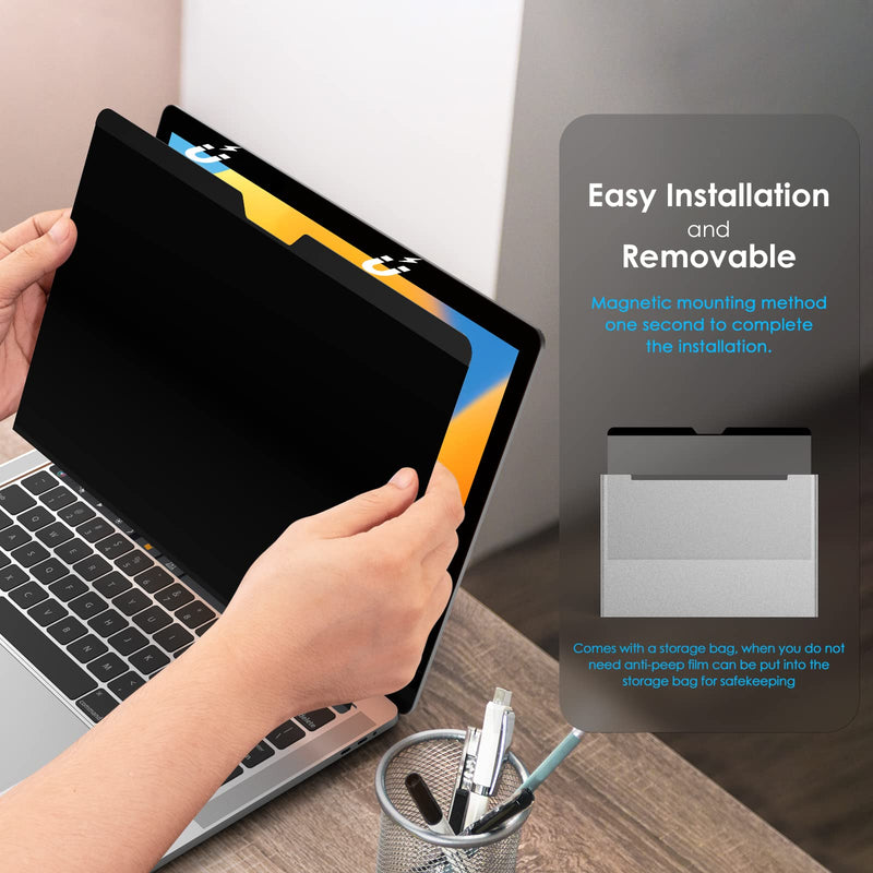 Yamaya Laptop Privacy Screen Magnetic MacBook Pro 13 Inch (2016-2022, M1,M2) and MacBook Air 13 Inch(2018-2021, M1),Magnetic Removable Computer Screen Privacy Shield for Mac 13Inch MacBook 13inch
