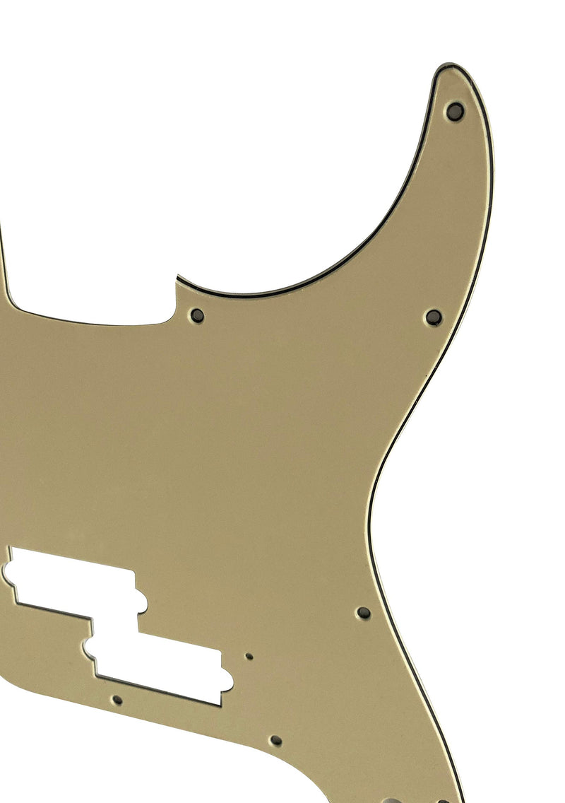 Custom Guitar Pickguard For Fender Japan Precision Bass Style Scratch Plate (3 Ply Vintage Yellow) 3 Ply Vintage Yellow