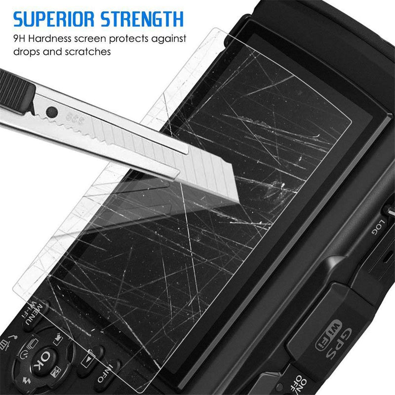 TG-6 TG-5 screen protector, 3 Packs Fit for Olympus Tough TG-5 TG-6 waterproof camera, tough TG5 TG6 9H Hardness tempered glass screen protector