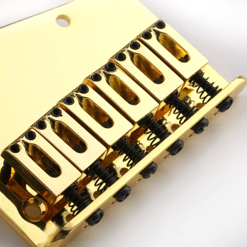 Musiclily Guitar Telecaster Bridge Assembly with 6 Saddles for Tele Style,Gold Gold