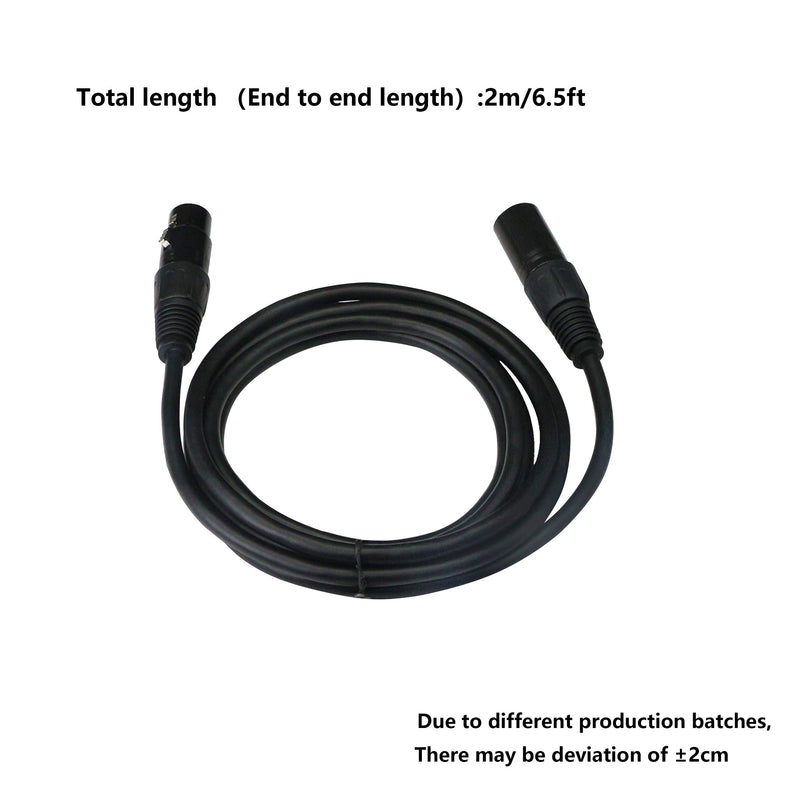 [AUSTRALIA] - （2m) DMX Stage Light Cable,DJ XLR Cable,SinLoon 3-Pin Male XLR to 5-Pin Female XLR DMX Turnaround Connection for Blue Yeti Pro,Moving Head Light Par Light Spotlight with XLR Input & Output (3Male) 