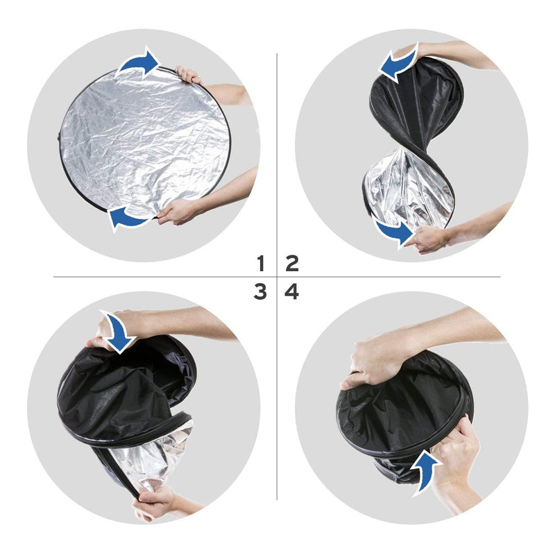 [AUSTRALIA] - Etekcity Reflector Photography 43" (110cm) 5-in-1 Light Reflectors for Photography Multi-Disc Photo Reflector Collapsible with Bag - Translucent, Silver, Gold, White and Black 43 Inch 