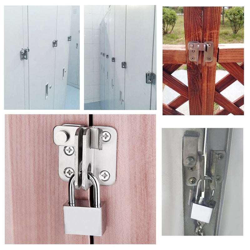 Alise 2 Pcs Flip Latch Gate Latches Slide Bolt Latch Safety Door Lock Catch,MS3001-2P Stainless Steel Brushed Finish Small Size Brushed Nickel