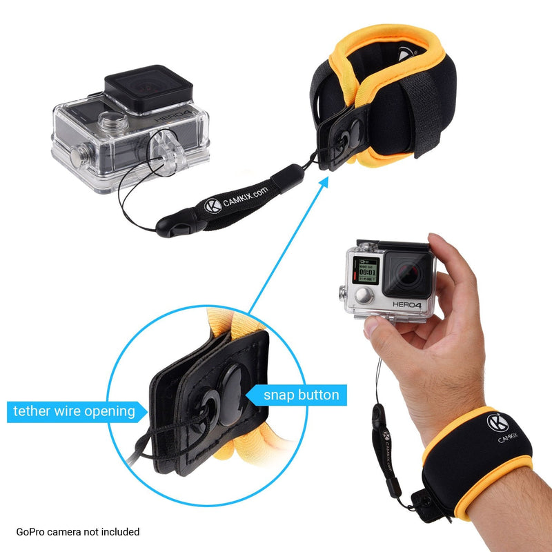 [AUSTRALIA] - CamKix 2in1 Floating Wrist Strap & Headstrap Floater Compatible with GoPro Hero 7, 6, 5, Black, Session, Hero 4, Session, Black, Silver, Session, Hero+ LCD, 3+, 3 