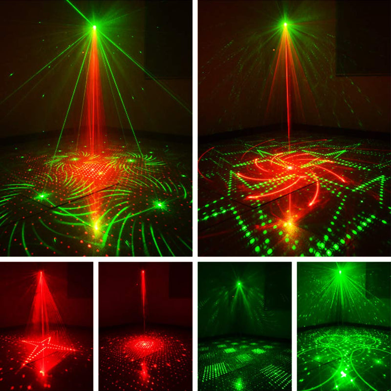 [AUSTRALIA] - U`King Party Lights, DJ Disco Stage Light with Battery Powered Projector Sound Activated Strobe Light by Remote Control for Parties Karaoke Dancing Birthday Christmas Holiday Laser Light-1 