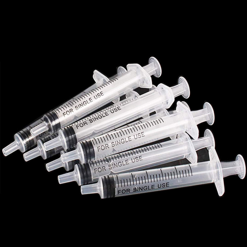 15 Pack 3ml 3cc Plastic Syringe with Measurement, Without Needle, Individual Sealed Wrapped for Refilling and Measuring Liquids, Scientific Labs, Feeding Pets or Little Animals