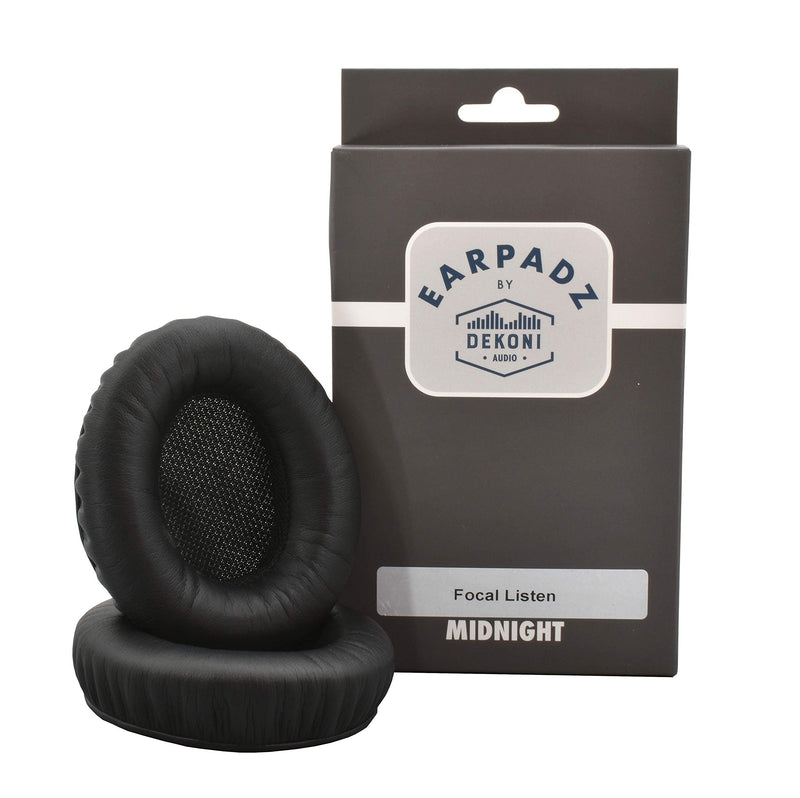 Earpadz Replacement for Focal Listen Headphone Earpads, Protein Leather, Black, 1 Pair