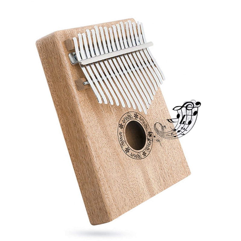 Kalimba Thumb Piano 17 Key Pocket Piano Portable Piano Mbira Sanza African Finger Piano with Kalimba Thumb Protector Hammer for Beginners Kids Adult Present Musical Toy Giftfor Kids