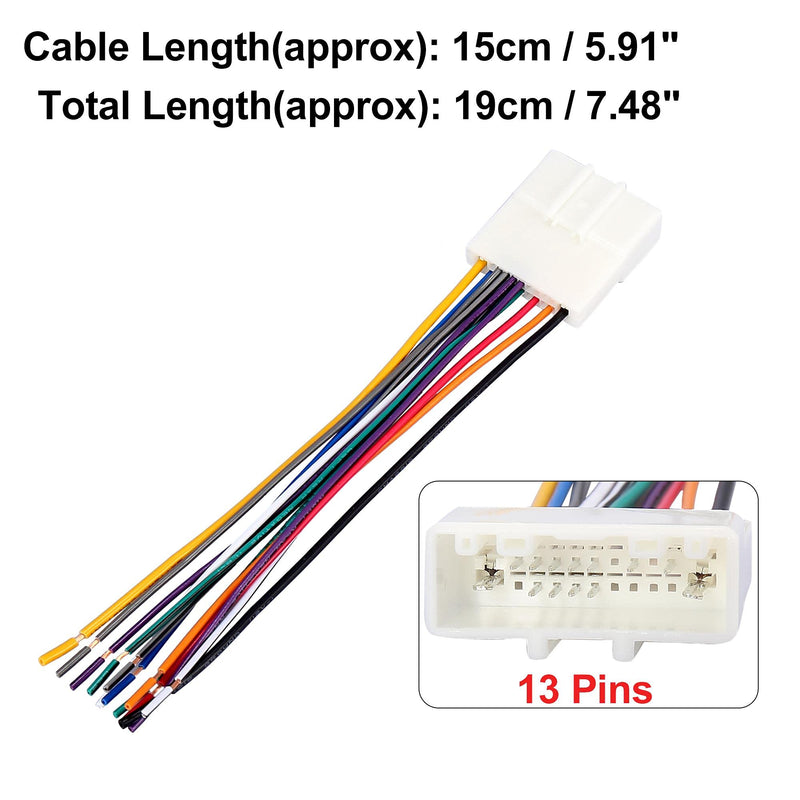 X AUTOHAUX 70-7552 Car Stereo CD Player Wiring Harness Wire Radio Adapter Plug for Nissan NV2500 2012-2016