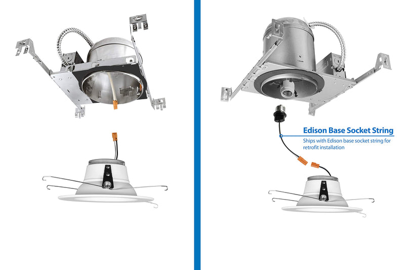NICOR Lighting DLR565081202KWH LED Downlights, White 2700 Kelvin