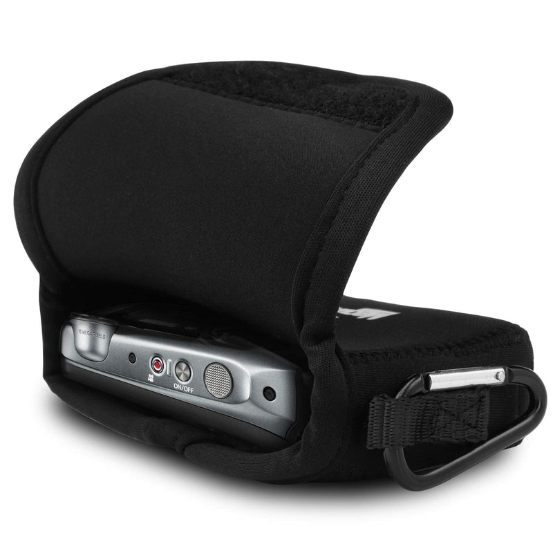 MegaGear MG804 Ultra Light Neoprene Camera Case compatible with Fujifilm FinePix XP140, XP130, XP120, XP90 - Black
