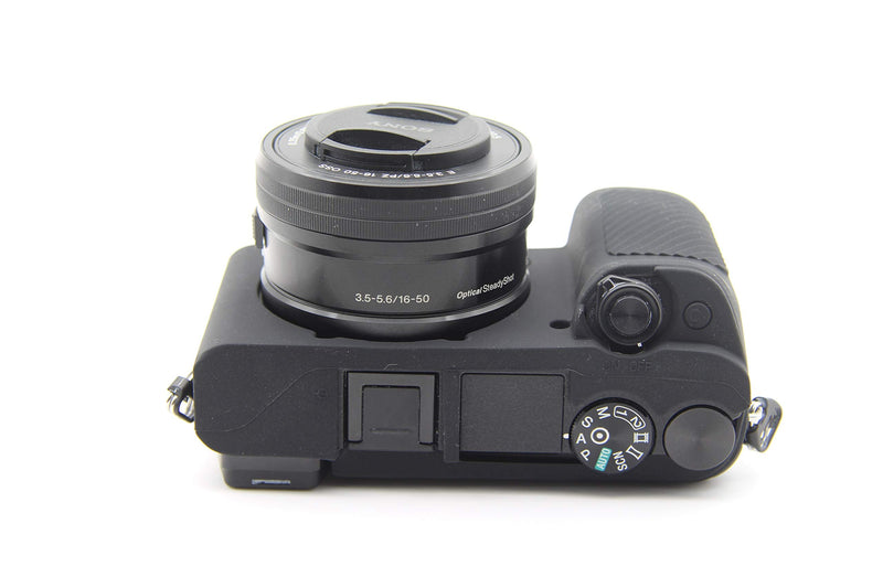 [AUSTRALIA] - A6400 Case, BolinUS Fullbody Ultra-Thin Lightweight Rubber Soft Silicone Housing Case Bag Cover for Sony Alpha A6300 A6400 (Black) Black 