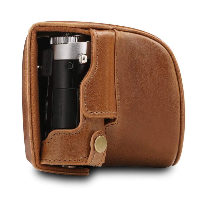 MegaGear Ever Ready Genuine Leather Camera Case Compatible with Leica D-Lux 7 Brown