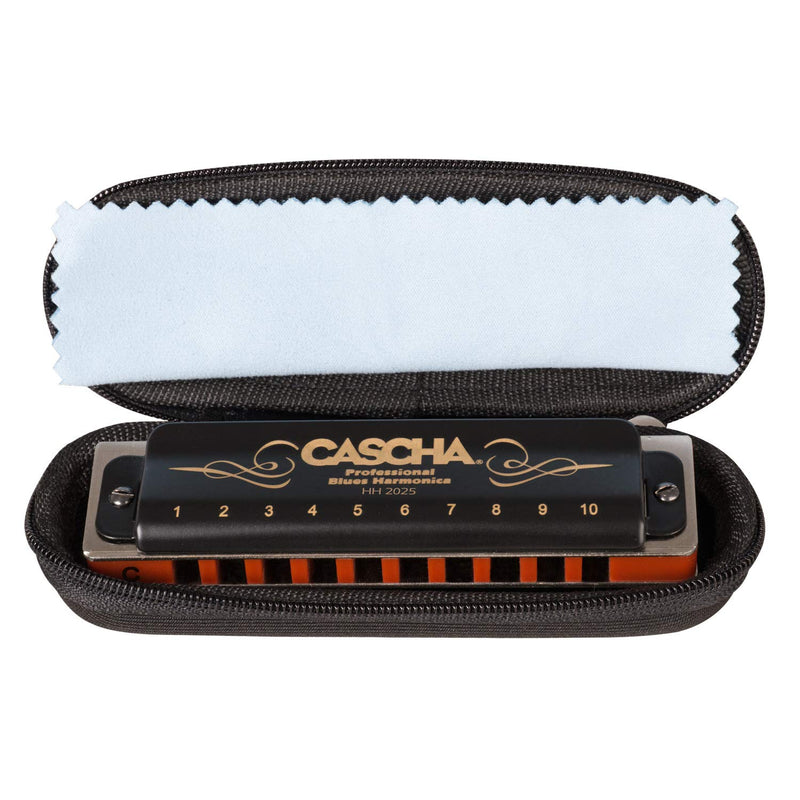 Cascha Harmonica C-Major beginners and advanced - High-quality 10-hole diatonic harmonica excellent sound - perfect storage and maintenance with blues harmonica softcase and cleaning cloth C Major