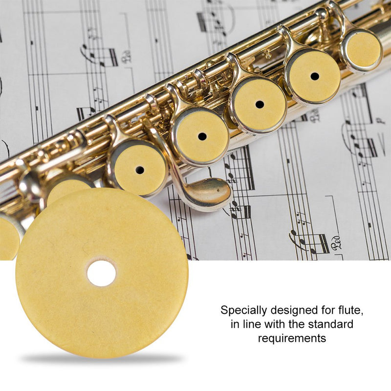 Vbestlife Flute Pad Set, 16 Pcs Durable Flute Pads Set Replacement Accessories for Flutes Yellow