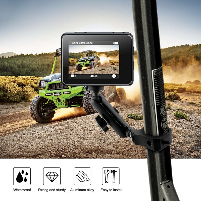[AUSTRALIA] - MAIKER UTV ATV Camera Mount Holder Compatible with GoPro, 1.75"-2" Roll Bar Compatible for All GoPro Models, Such as GoPro Hero 9, 8,7,5 4, Session, GoPro Max, Insta360 etc 