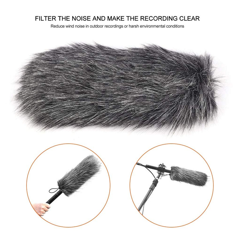 Outdoor Dusty MIC Microphone Artificial Fur Cover Windscreen Windshield Muff Furry Windscreen Muff for Rode GO Zoom H1n & H1 Handy Portable Digital Recorder