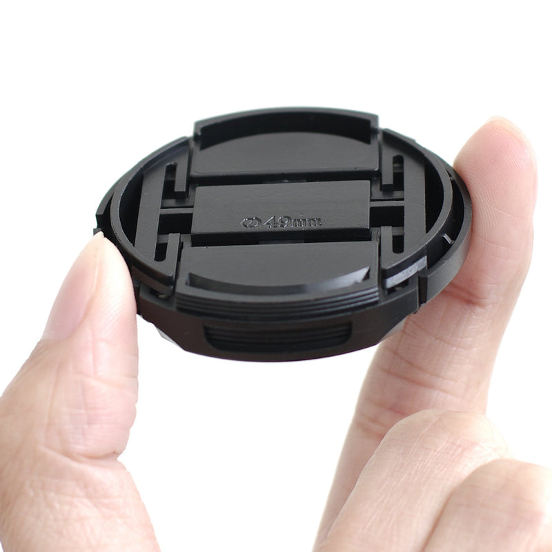 IMZ Lens Cap Bundle - 3 x 49MM Front Lens Filter Snap On Pinch Cap Protector Cover for DSLR SLR Camera Lens 49x3 49 mm