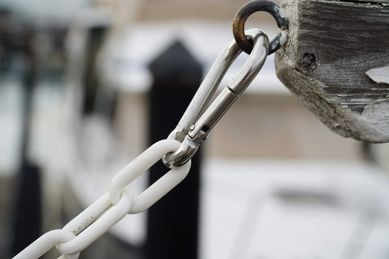 Premier Stainless Solutions 3/8" Stainless Steel Spring Snap Hooks, T316 Marine Grade - Lot of 5 3/8 Inch