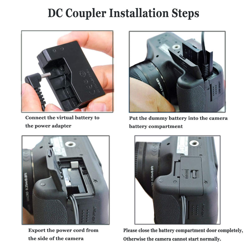 Gonine ACK-E8 AC Power Adapter Supply DR-E8 DC Coupler Charger kit, (Replace LP-E8 Battery) for Canon EOS Rebel T5i T4i T3i T2i Kiss X6 Kiss X5 Kiss X4 700D 650D 600D 550D Cameras.