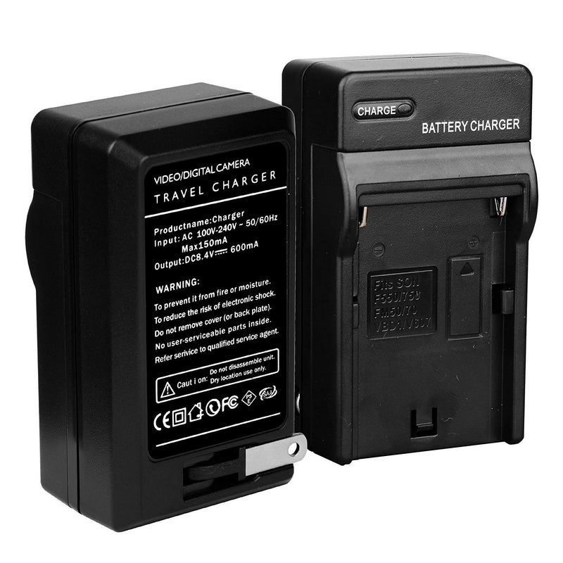 GVM 2 Pack NP-F750/770 Battery and Charger 4400mAh for Sony NP-F975, NP-F960, NP-F950, NP-F930, NP-F770, NP-F750, NP-F550, DCR, DSR, HDR, FDR, HVR, HVL and LED Light