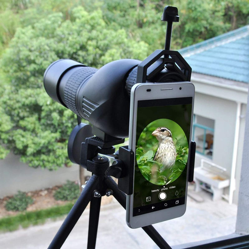 Vankey Cellphone Telescope Adapter Mount, Work with Binocular Monocular Spotting Scope Microscope for iPhone, Samsung, HTC, LG and More