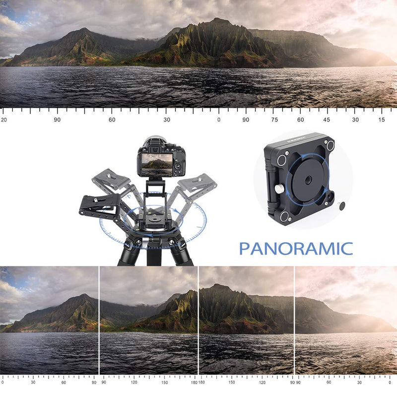 [AUSTRALIA] - Z-Flex Tilt Tripod Head-INNOREL MH5 CNC Aluminum Alloy All Metal Flexible Folding Z Pan 360° Horizontal Rotation with 1/4" and 3/8" Screws, Max Load 6.61lb for Canon Nikon Sony DSRL Camcorder Slider 