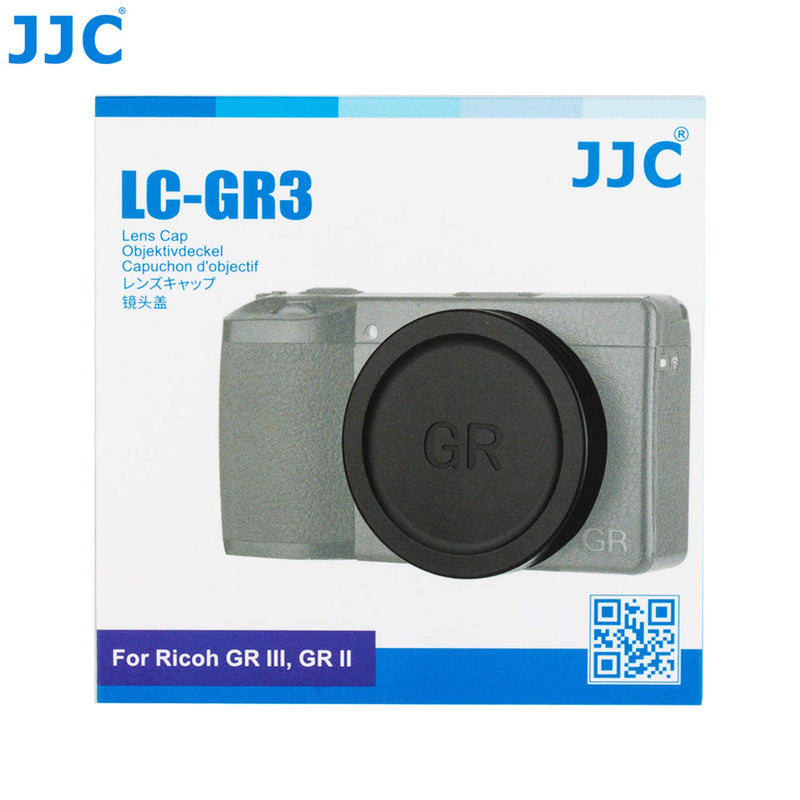 JJC LC-GR3 Metal Lens Cap for Ricoh GR III and GR II Camera, Ricoh GR III Lens Cap, Ricoh GR II Lens Cap, Made of Premium Aluminium Alloy